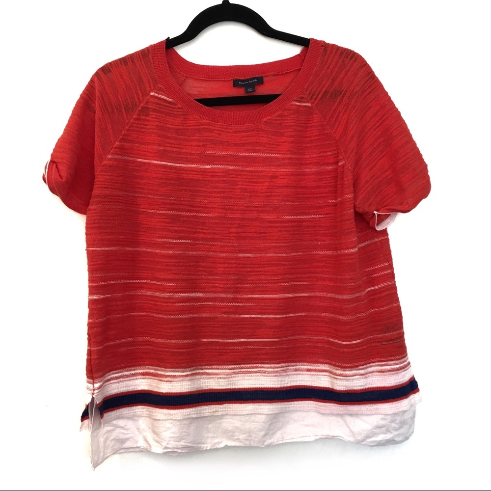 [TOMMY HILFIGER] Striped Hombre Pattern T-Shirt L
